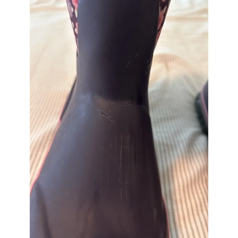Bogs Bloom Kids Size 3 Girls Boots Floral Purple Rubber Pull On
